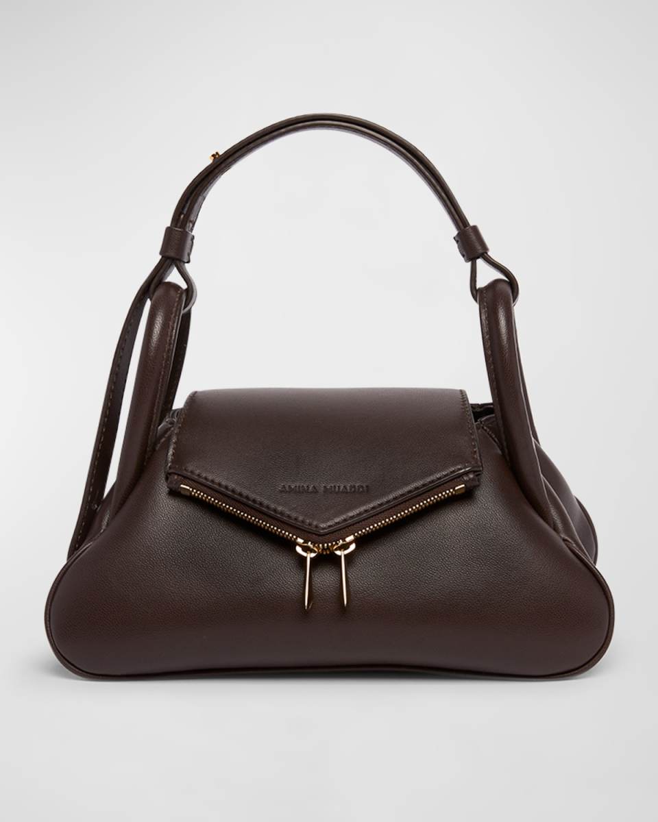 Gemini Small Zip Leather Shoulder Bag